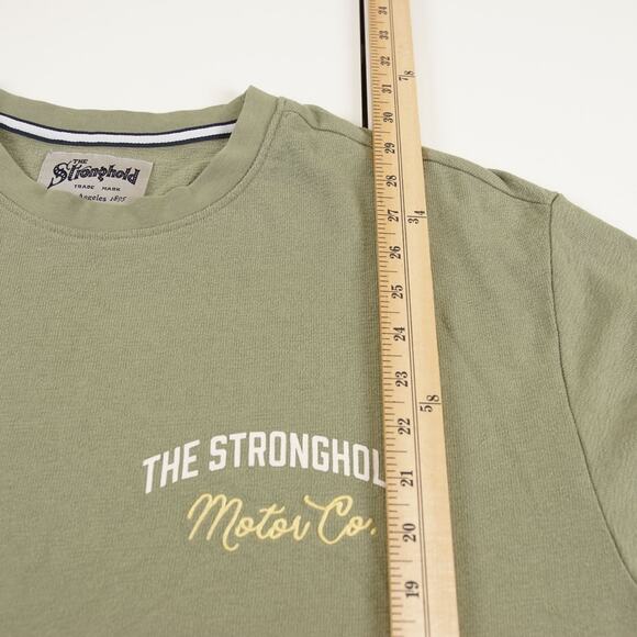Stronghold Motor Co x Primark Relaxed Short Sleeve Green Cotton Blend Shirt XL - Picture 4 of 7